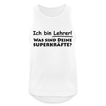 ich bin lehrer - Männer Tank Top atmungsaktiv - Weiß - Vorne - Nick (188cm)