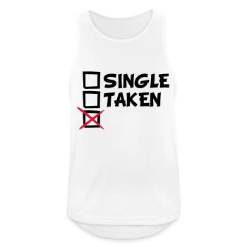 Single Taken haken häkchen ankreuzen kreuz - Männer Tank Top atmungsaktiv - Weiß - Vorne - Nick (188cm)