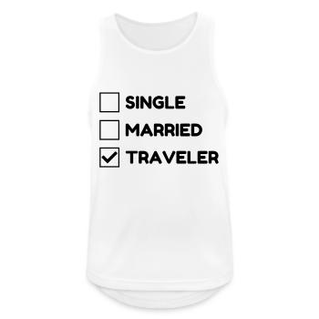 Reisen / Reisende / Urlaub / Tourismus - Männer Tank Top atmungsaktiv - Weiß - Vorne - Nick (188cm)