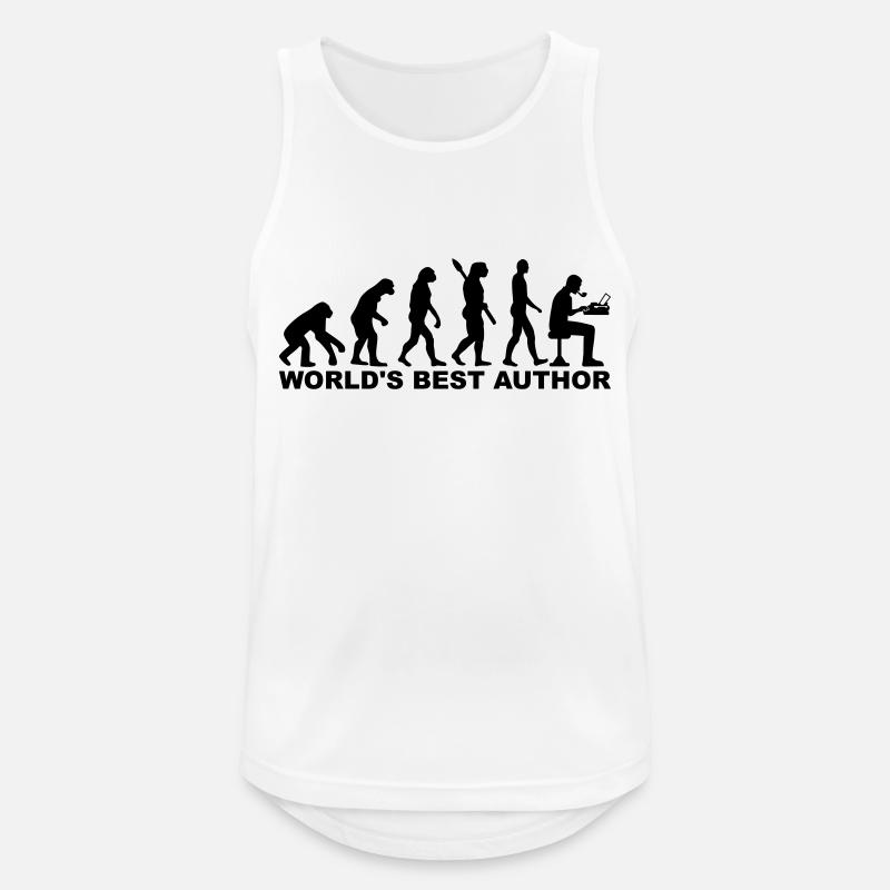 Author - Men's Breathable Tank Top - white