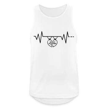 Herzschlag Freundschaft Herz Kette Best Friends - Männer Tank Top atmungsaktiv - Weiß - Vorne - Nick (188cm)