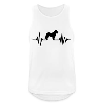 Leonberger - Männer Tank Top atmungsaktiv - Weiß - Vorne - Nick (188cm)