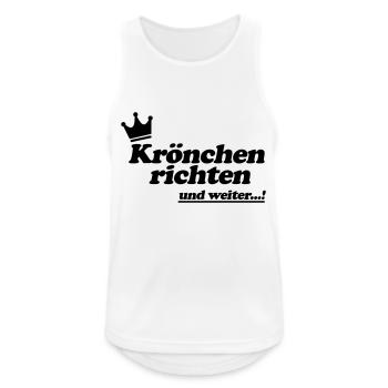Krönchen richten... - Männer Tank Top atmungsaktiv - Weiß - Vorne - Nick (188cm)