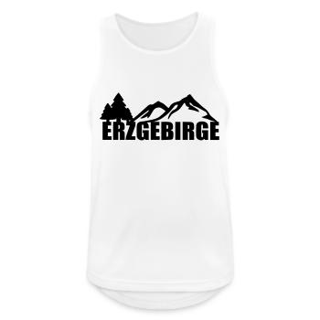 Erzgebirge - Männer Tank Top atmungsaktiv - Weiß - Vorne - Nick (188cm)