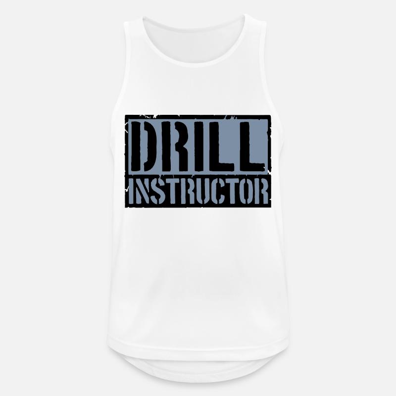Shield Drill Instructor - Men's Breathable Tank Top - white