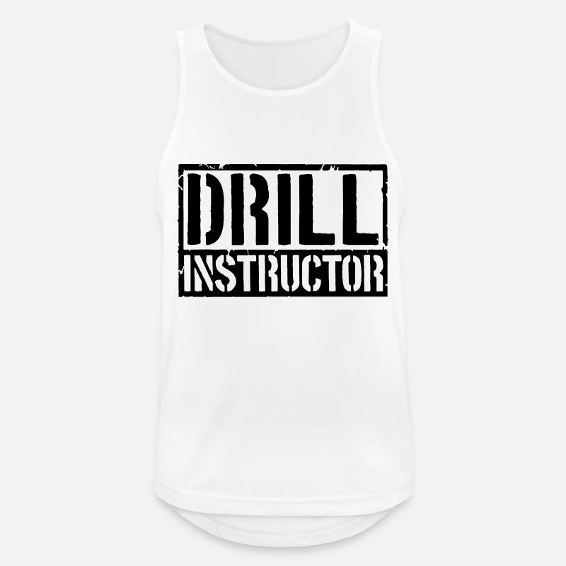 Drill Instructor Shield - Men's Breathable Tank Top - white