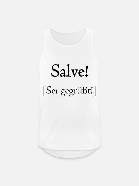 Salve! - Männer Tank Top atmungsaktiv - Weiß