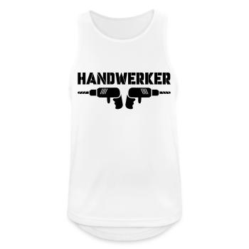 handwerker - Männer Tank Top atmungsaktiv - Weiß - Vorne - Nick (188cm)