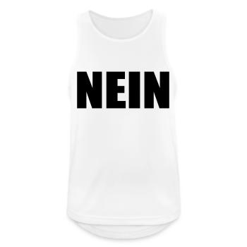 NEIN - Männer Tank Top atmungsaktiv - Weiß - Vorne - Nick (188cm)