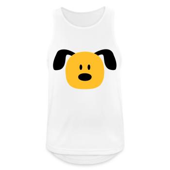 Hund Gesicht Kleines Glückliches Haustier Kopf Süß - Männer Tank Top atmungsaktiv - Weiß - Vorne - Nick (188cm)