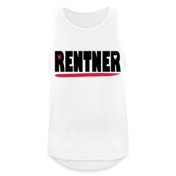 endlich Rentner - Männer Tank Top atmungsaktiv - Weiß - Vorne - Nick (188cm)