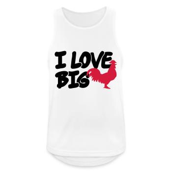 I love big Cocks - Männer Tank Top atmungsaktiv - Weiß - Vorne - Nick (188cm)