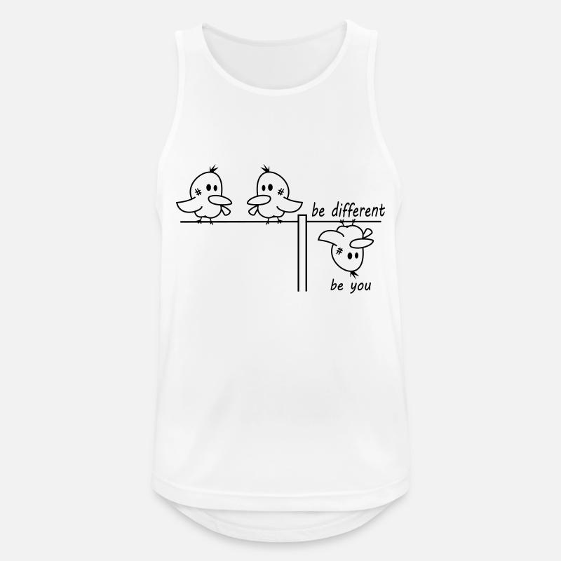 be different be you Vogel - Männer Tank Top atmungsaktiv - Weiß