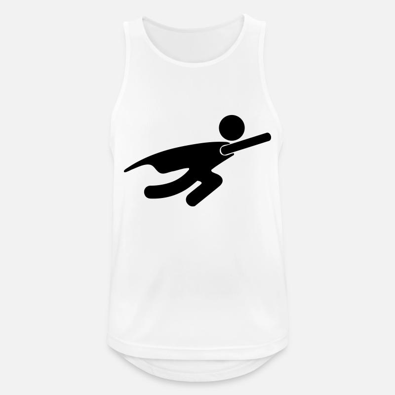 Superheld - Männer Tank Top atmungsaktiv - Weiß