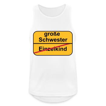große Schwester - Männer Tank Top atmungsaktiv - Weiß - Vorne - Nick (188cm)