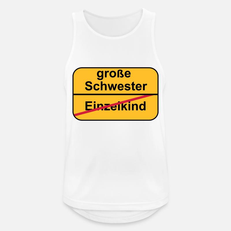 große Schwester - Männer Tank Top atmungsaktiv - Weiß
