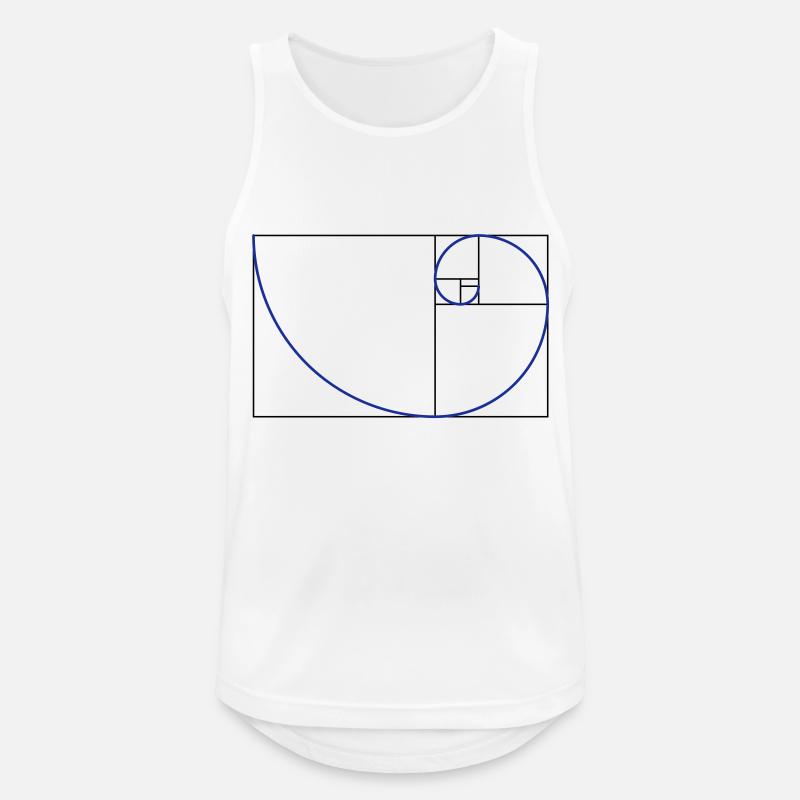 fibonacci, der Goldene Schnitt - Männer Tank Top atmungsaktiv - Weiß