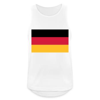 Deutschlandfahne - Männer Tank Top atmungsaktiv - Weiß - Vorne - Nick (188cm)