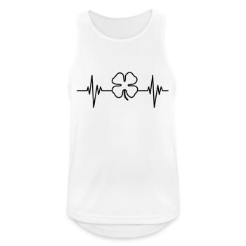 Clover Pulse - Männer Tank Top atmungsaktiv - Weiß - Vorne - Nick (188cm)