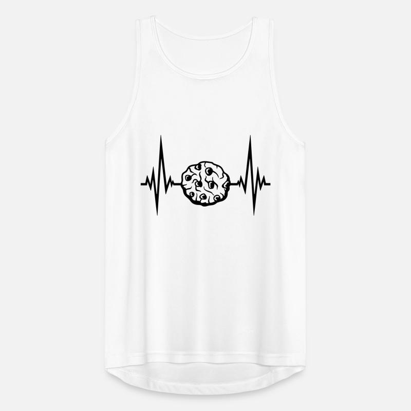 frequenz herzschlag puls cookie keks schoko lecker Männer Tank Top atmungsaktiv