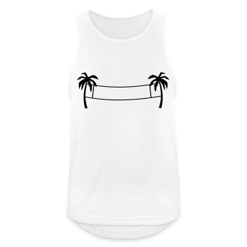 Beachvolley,volley-ball,plage,plage net,le soleil - Débardeur respirant Homme - blanc - Devant - Nick (188cm)