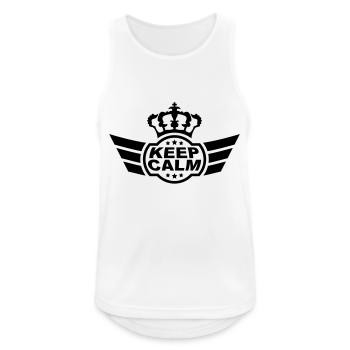 Keep Calm - Men's Breathable Tank Top - white - Front - Nick (188cm)