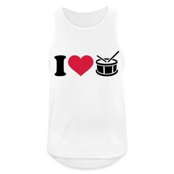 I love Drum - Men's Breathable Tank Top - white - Front - Nick (188cm)