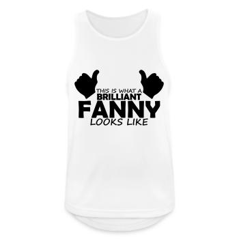 brilliant fanny - Men's Breathable Tank Top - white - Front - Nick (188cm)