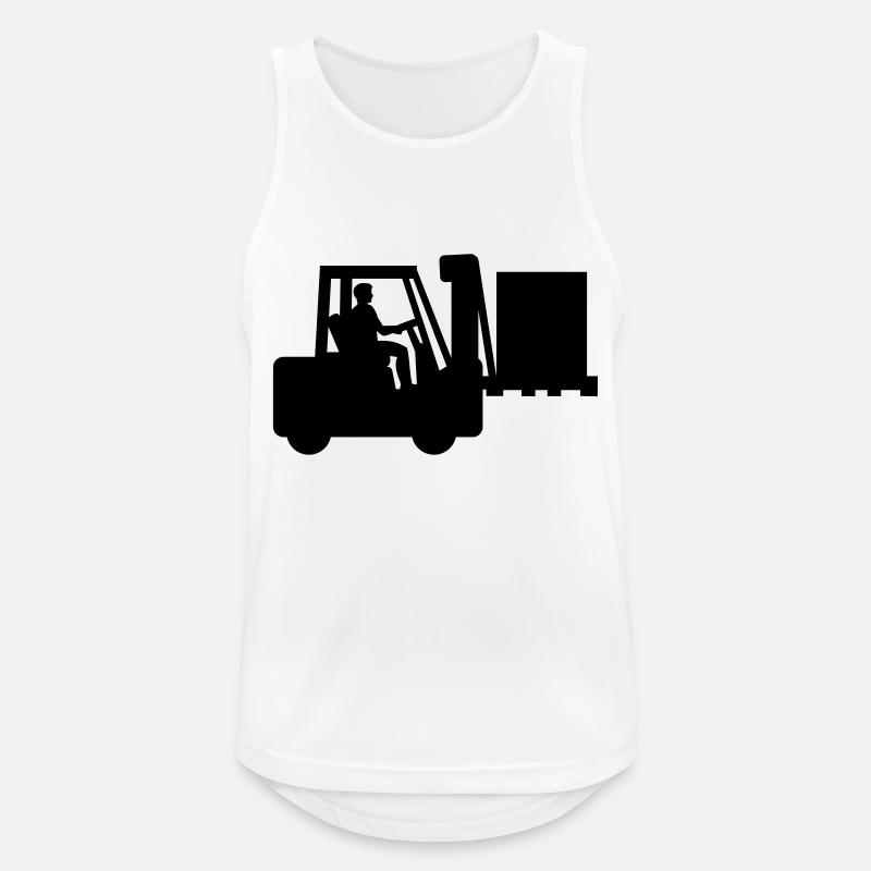Gabelstapler - Männer Tank Top atmungsaktiv - Weiß