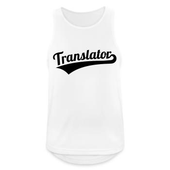 Übersetzer - Männer Tank Top atmungsaktiv - Weiß - Vorne - Nick (188cm)