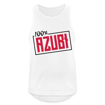 azubi 100 prozent - Männer Tank Top atmungsaktiv - Weiß - Vorne - Nick (188cm)