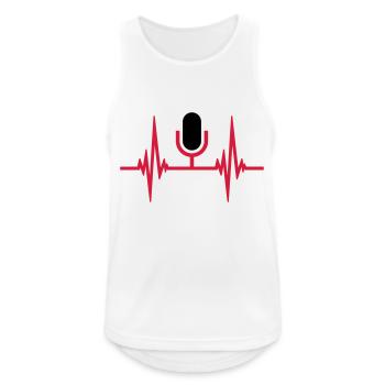 Herzschlag Puls Mikrofon - Männer Tank Top atmungsaktiv - Weiß - Vorne - Nick (188cm)