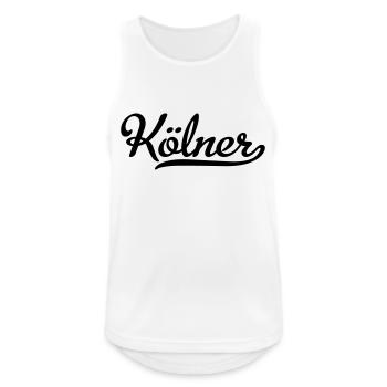 Kölner - Männer Tank Top atmungsaktiv - Weiß - Vorne - Nick (188cm)