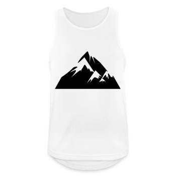 Berg - Männer Tank Top atmungsaktiv - Weiß - Vorne - Nick (188cm)