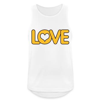 Love Heart - Men's Breathable Tank Top - white - Front - Nick (188cm)