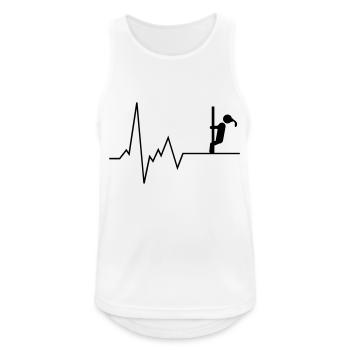 Herzschlag Pole Tänzerin - Männer Tank Top atmungsaktiv - Weiß - Vorne - Nick (188cm)