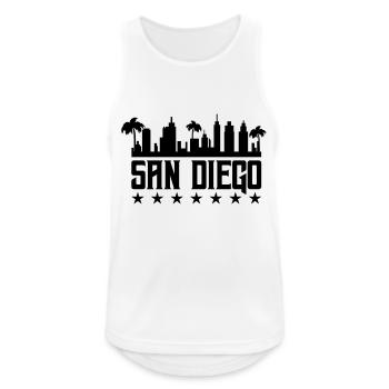 San Diego - Débardeur respirant Homme - blanc - Devant - Nick (188cm)