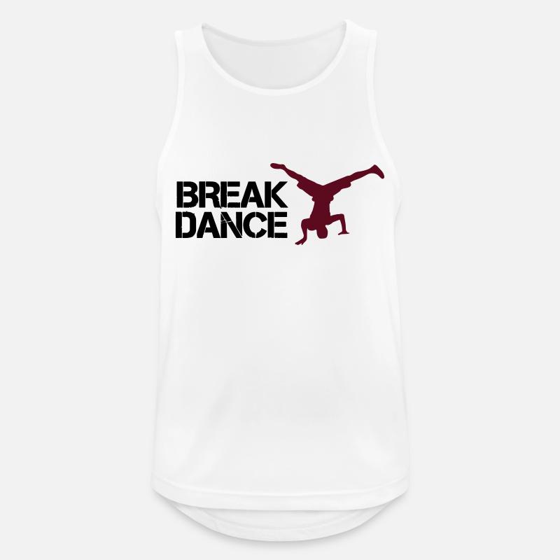 break dance - Männer Tank Top atmungsaktiv - Weiß