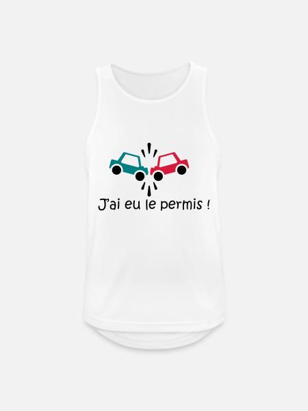 permis - Débardeur respirant Homme - blanc