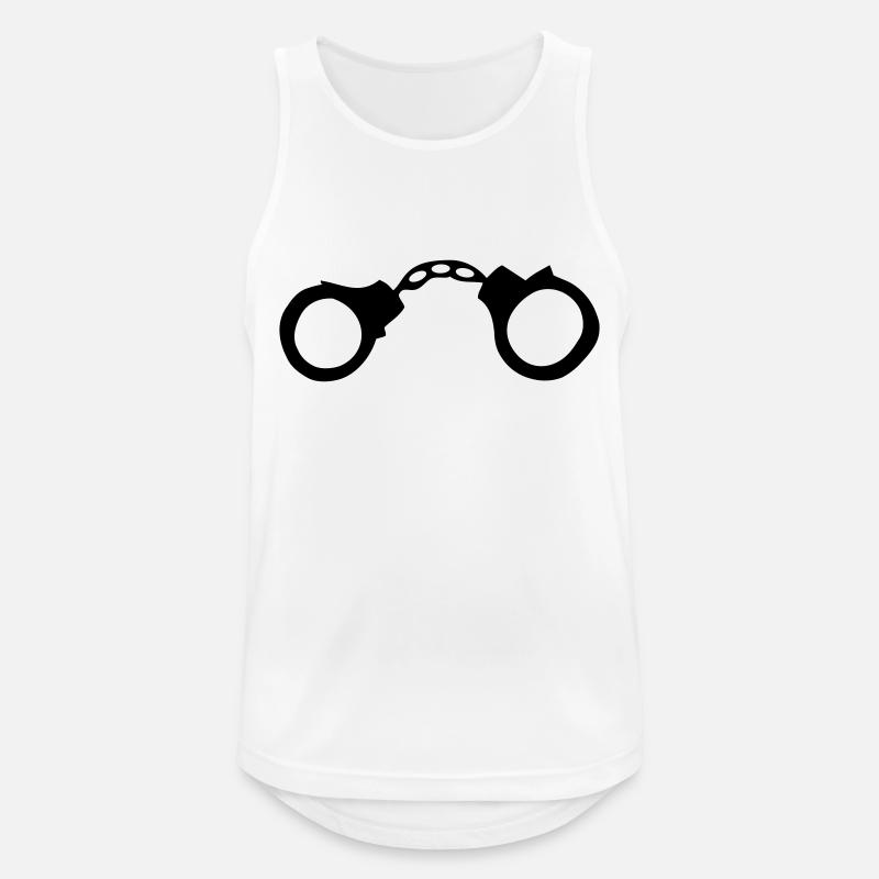 Handschellen - Männer Tank Top atmungsaktiv - Weiß