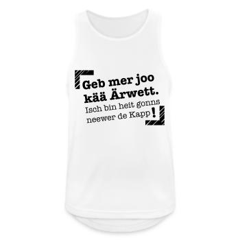 Neewer de Kapp - Männer Tank Top atmungsaktiv - Weiß - Vorne - Nick (188cm)