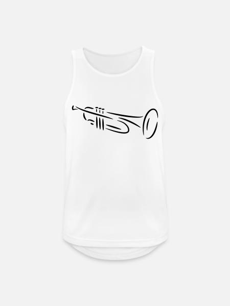Trumpet - Men's Breathable Tank Top - white