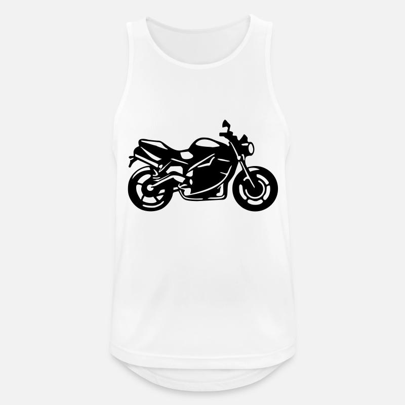 Motorcycle - Men's Breathable Tank Top - white