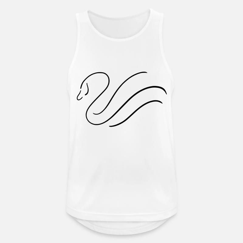 Schwan Design - Männer Tank Top atmungsaktiv - Weiß