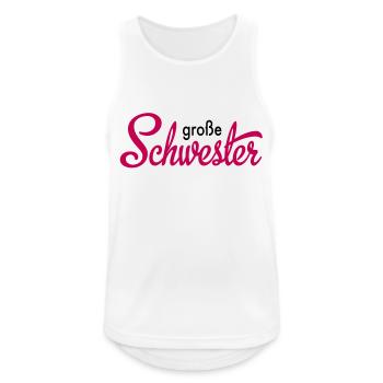 große Schwester - Männer Tank Top atmungsaktiv - Weiß - Vorne - Nick (188cm)