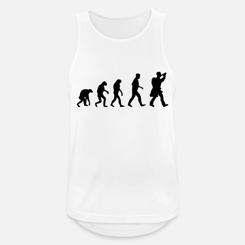 hiking evolution - Men's Breathable Tank Top - white