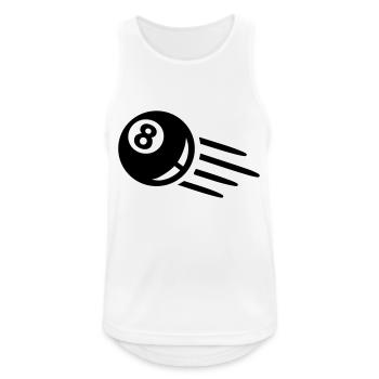 Billard - Männer Tank Top atmungsaktiv - Weiß - Vorne - Nick (188cm)