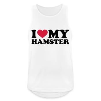 Hamster - Männer Tank Top atmungsaktiv - Weiß - Vorne - Nick (188cm)