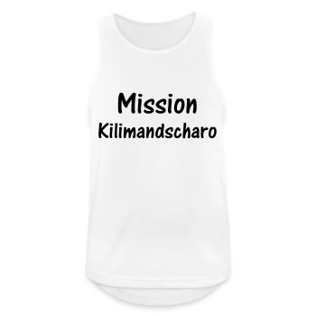 Mission Kilimandscharo - Männer Tank Top atmungsaktiv - Weiß - Vorne - Nick (188cm)