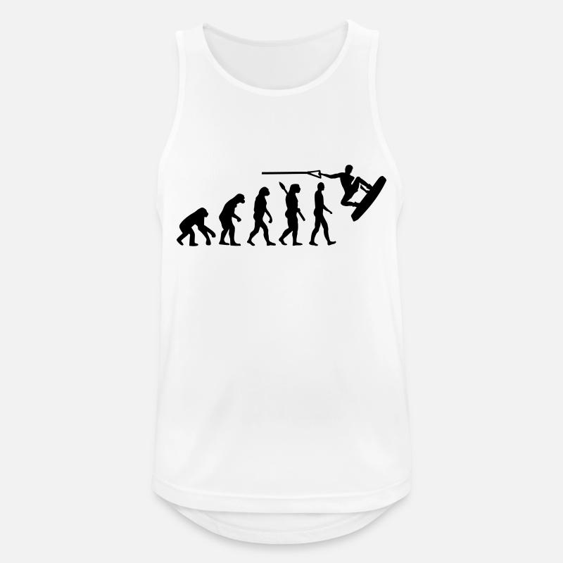 Evolution Wakeboard - Men's Breathable Tank Top - white
